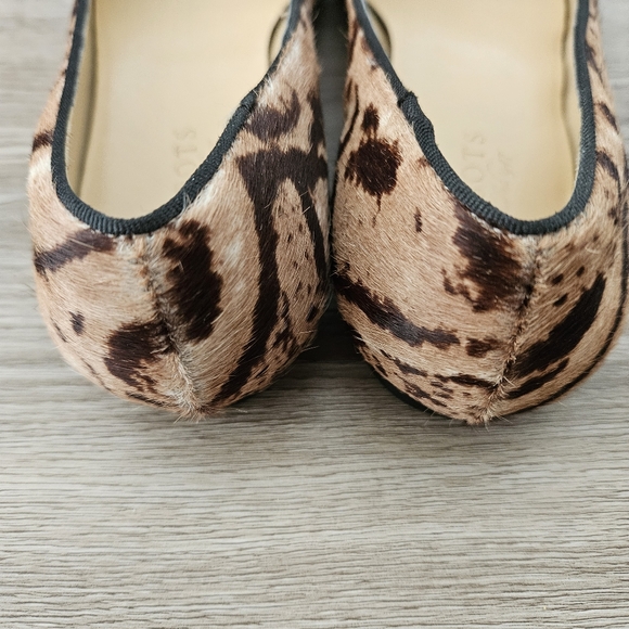 Talbots Calf Hair Pointed Toe Leather Shoes Size 8.5 - Picture 7 of 8